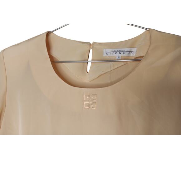 Givenchy Glamour Yellow Logo Blouse Japan Size 15 Fits Large Vintage - Picture 6 of 12